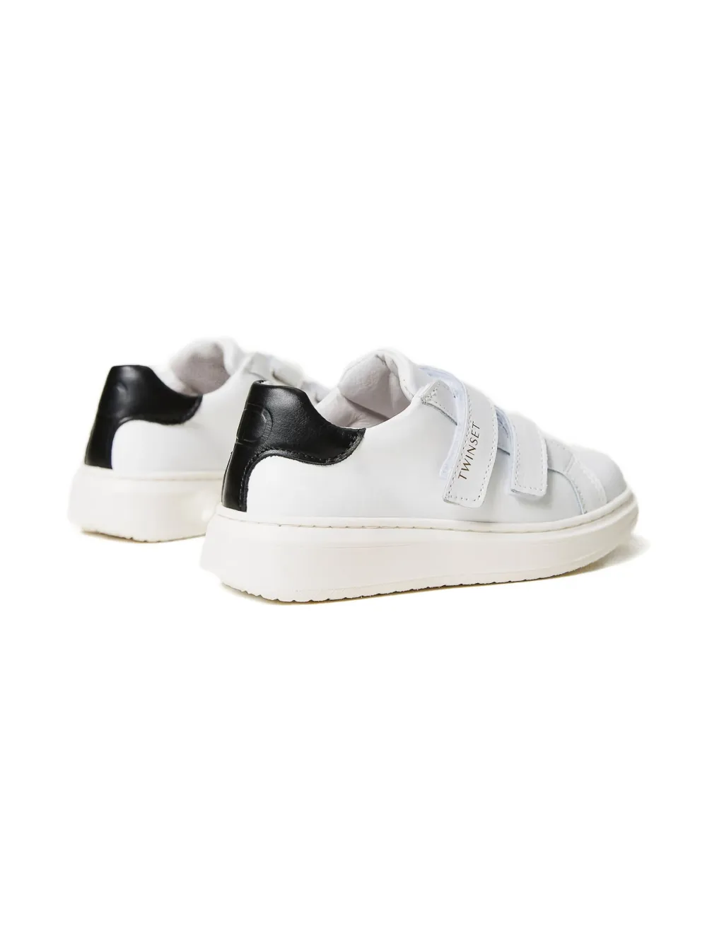 Кожаные кроссовки с двумя ремешками Twinset Kids, белый — фото 3
