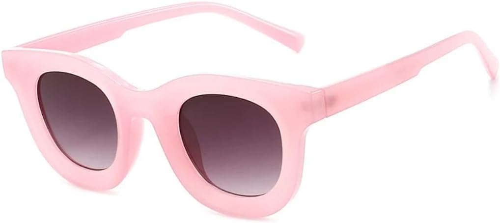 

Винтажные роскошные солнцезащитные очки в маленькой круглой оправе для женщин, дорожные очки для вождения, мужские солнцезащитные очки с защитой от УФ-излучения UV400 VVTWSSW, Pink Gray