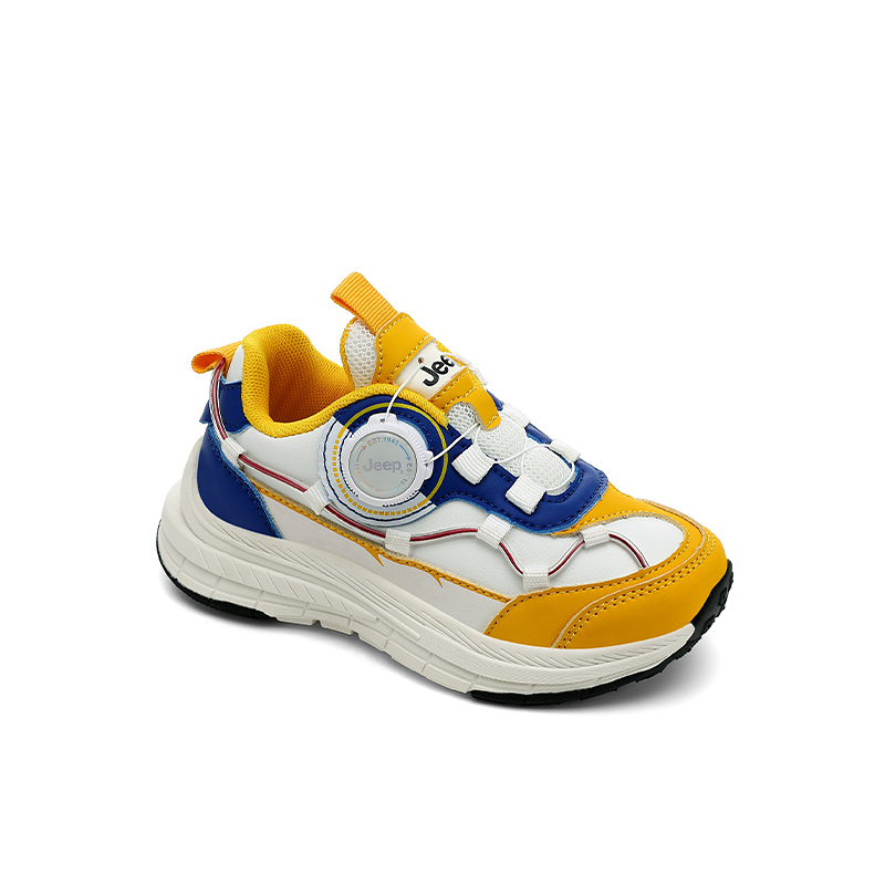 Jeep Беговые кроссовки Running Collection Lightweight Cushioning Slip Resistant Low top Ivory White Yellow для детей — фото 3