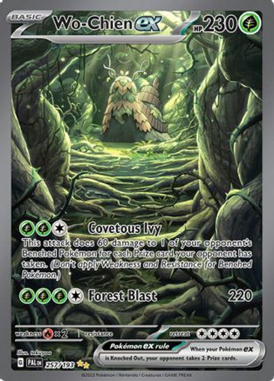 

Карточная игра Wo-Chien ex - 257/193 257 - SV02 Paldea Evolved Holofoil
