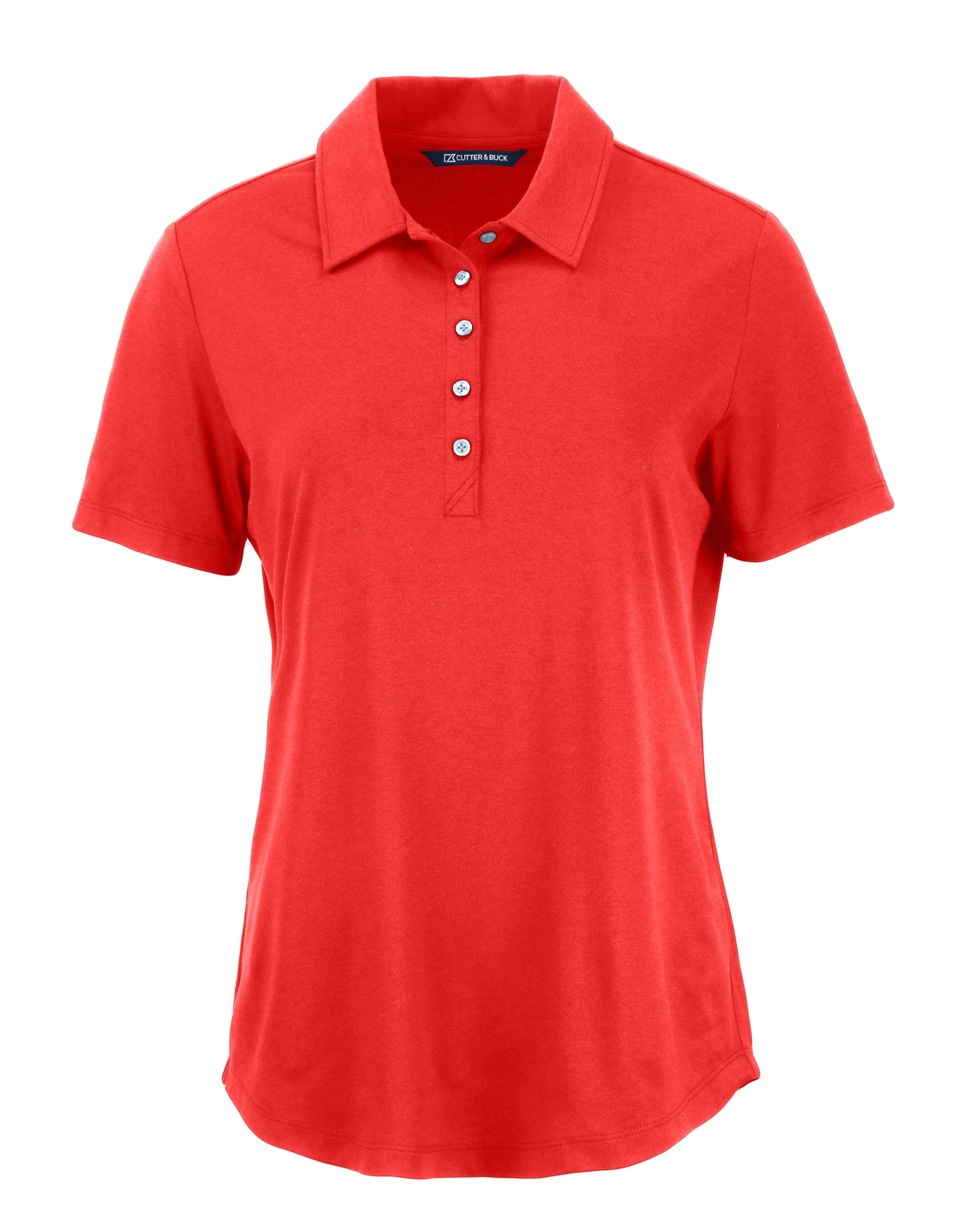

Женское поло Cutter & Buck Coastline Epic Comfort из переработанного материала, красный