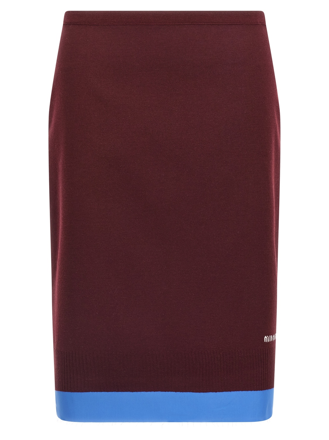 

Юбка с двойным слоем MIU MIU, бордовый