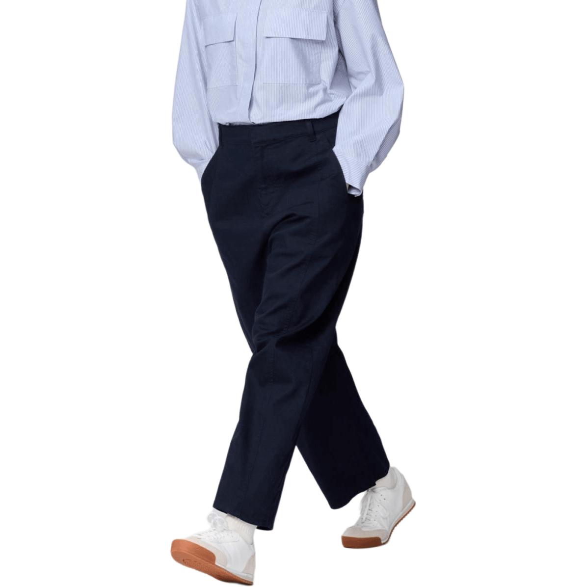 

Брюки Clare Waight Keller C Collection FW25 Casual UNIQLO, темно-синий