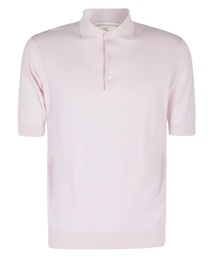 

Хлопковая рубашка поло Filippo De Laurentiis, розовый