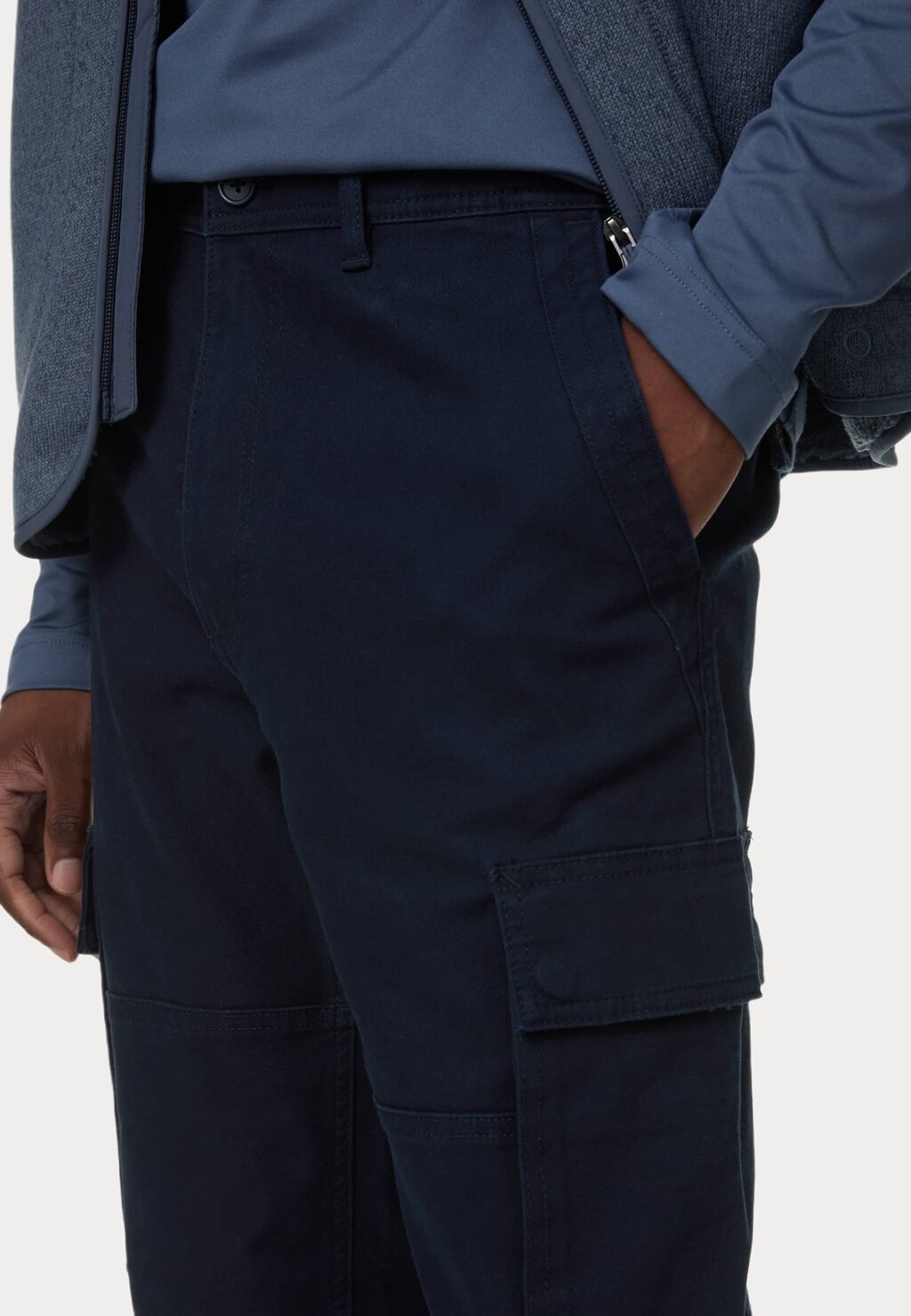 

Брюки карго TAPERED FIT STRETCH Marks & Spencer, темно-синий