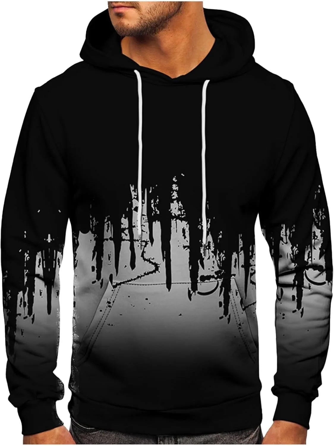 

Мужская худи с градиентом, Long Sleeve, S-5XL