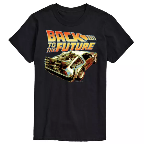 

Футболка Delorean с крупным планом и принтом «Назад в будущее» Licensed Character, черный