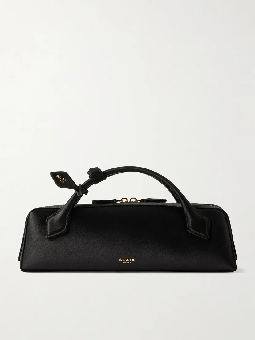 Атласный клатч Le Teckle Alaïa, черный