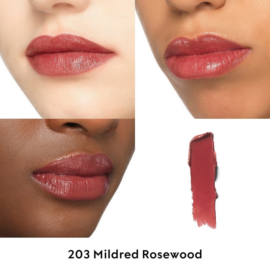 Помада для губ gucci beauty rouge a levres voile Gucci, nr. 203 mildred cameo, вес 3.5 гр. — фото 4