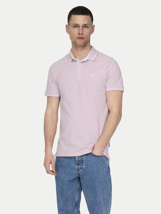 

Рубашка поло стандартный крой Fletcher 22024827 Only & Sons, розовый