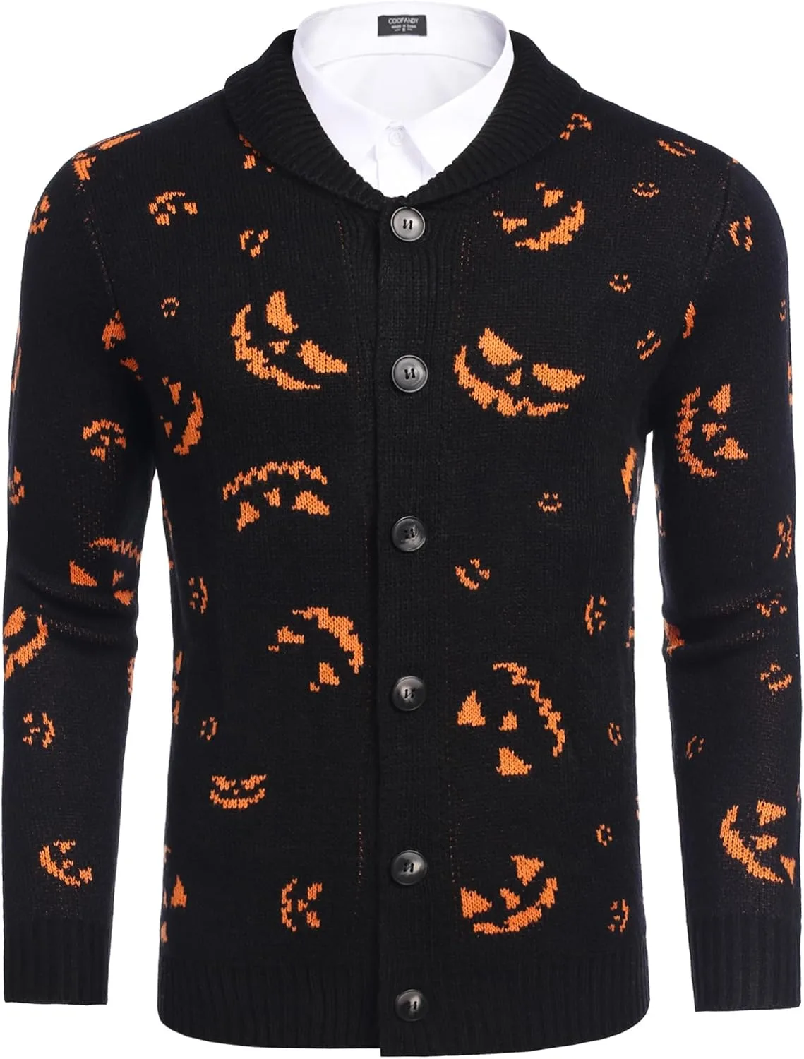 

COOFANDY мужской кардиган с шейным платком и рождественским принтом