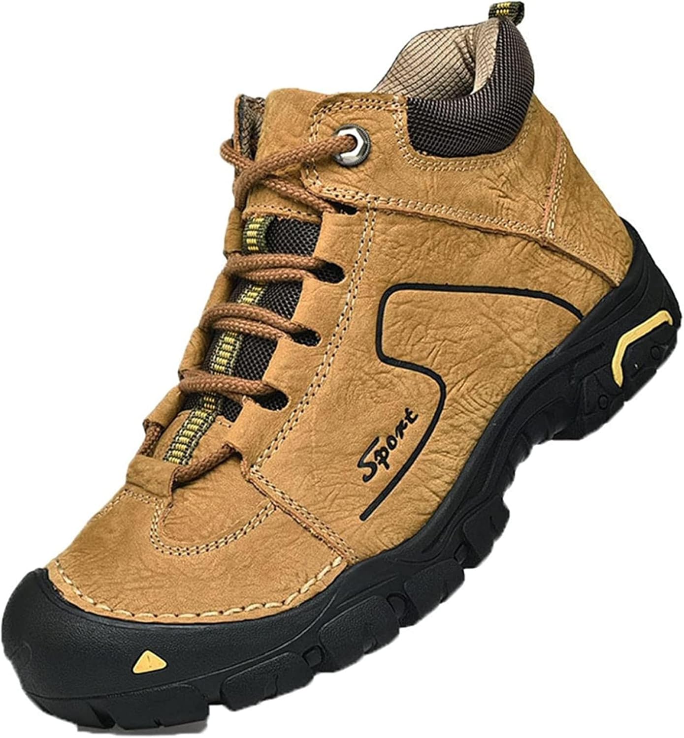 

Мужские теплые ботинки до щиколотки Yiozoi, осенне-зимние, для активного отдыха и спорта, высокие, на шнуровке, прочные повседневные прогулочные ботинки для мужчин, хаки