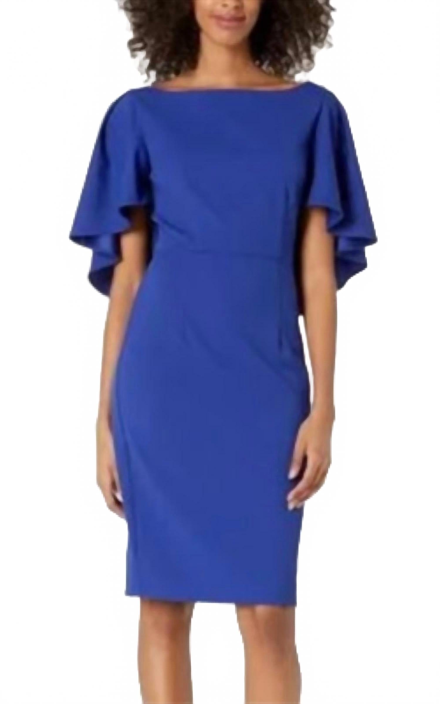 

Trina Turk Платье с рукавами-кейпами королевского синего цвета