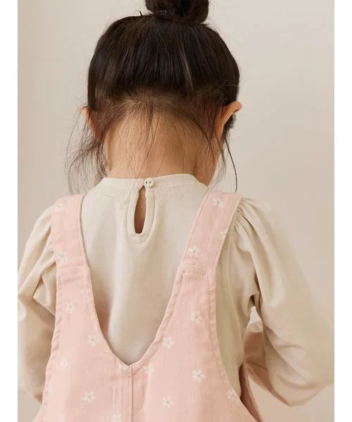 Комбинезон Josie Floral Trinket из хлопка с вышивкой, светло-розовый — фото 4