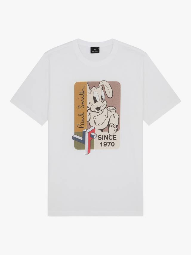 

Графическая футболка из чистого органического хлопка Paul Smith, белый