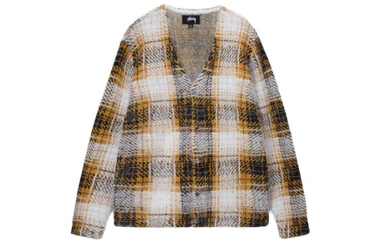 

SS23 Кардиган в мохнатую клетку Stussy, цвет Gold