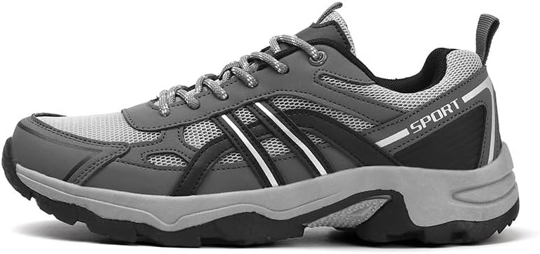 

Мужские походные ботинки Легкие ботинки с низким верхом на щиколотке Дышащие треккинговые обувь Антискользящие Soft Time Toy, серый