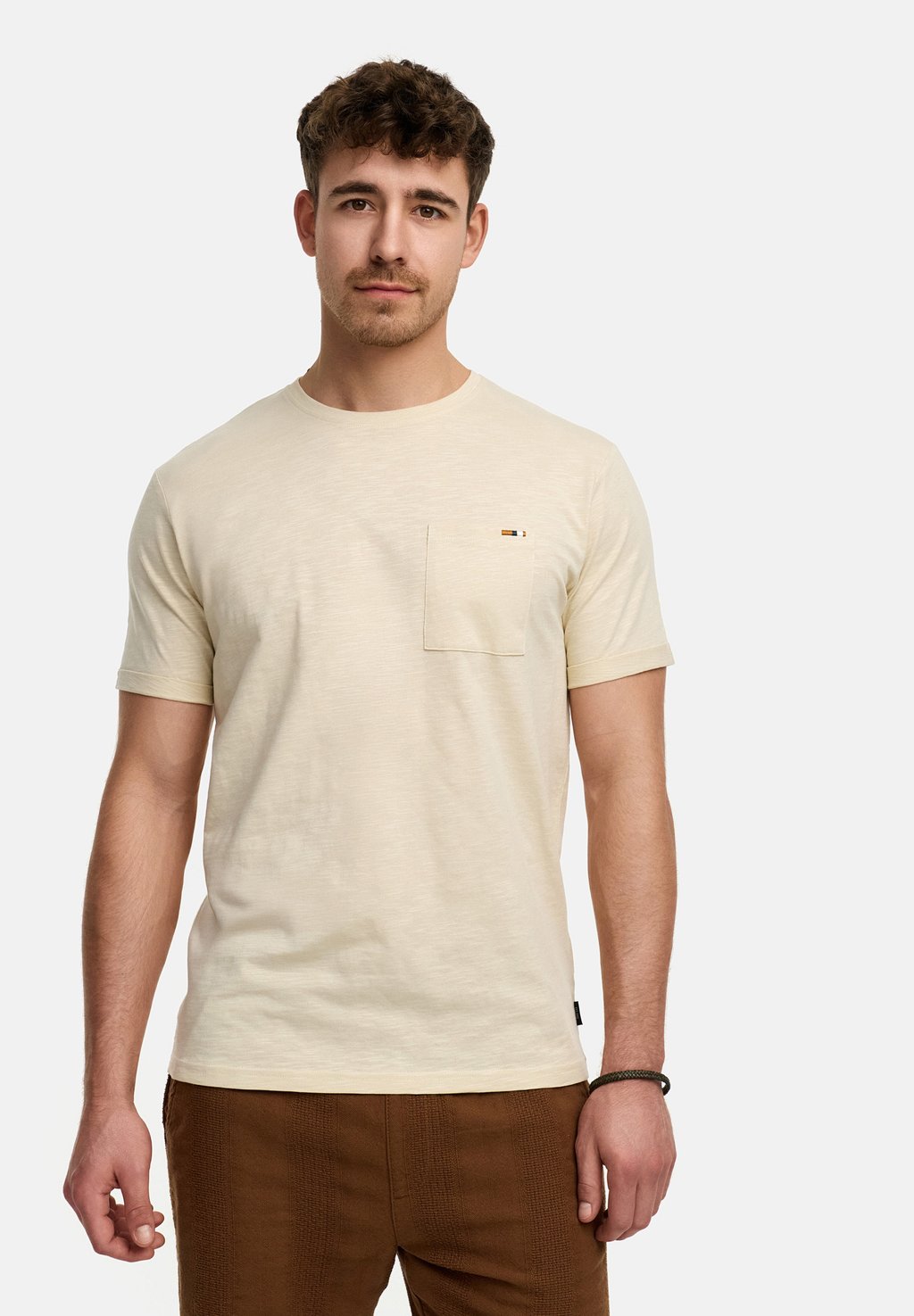 

Базовая футболка ANDORRA INDICODE JEANS, бежевый