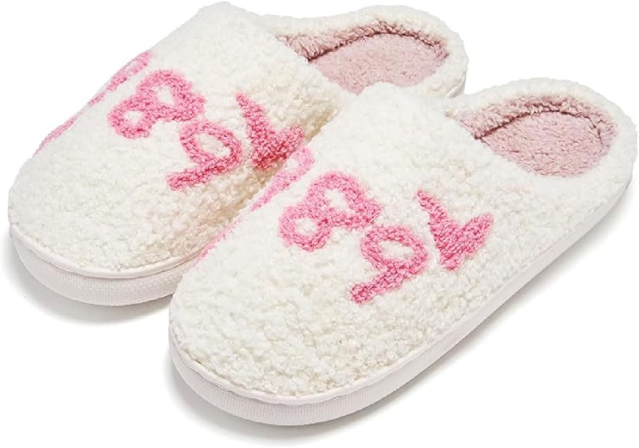 

Рождественские тапочки Titype, милые праздничные тапочки, теплые домашние тапочки для женщин и мужчин, пушистые тапочки для улицы и дома, тапочки для спальни, домашняя обувь для дам, розовый