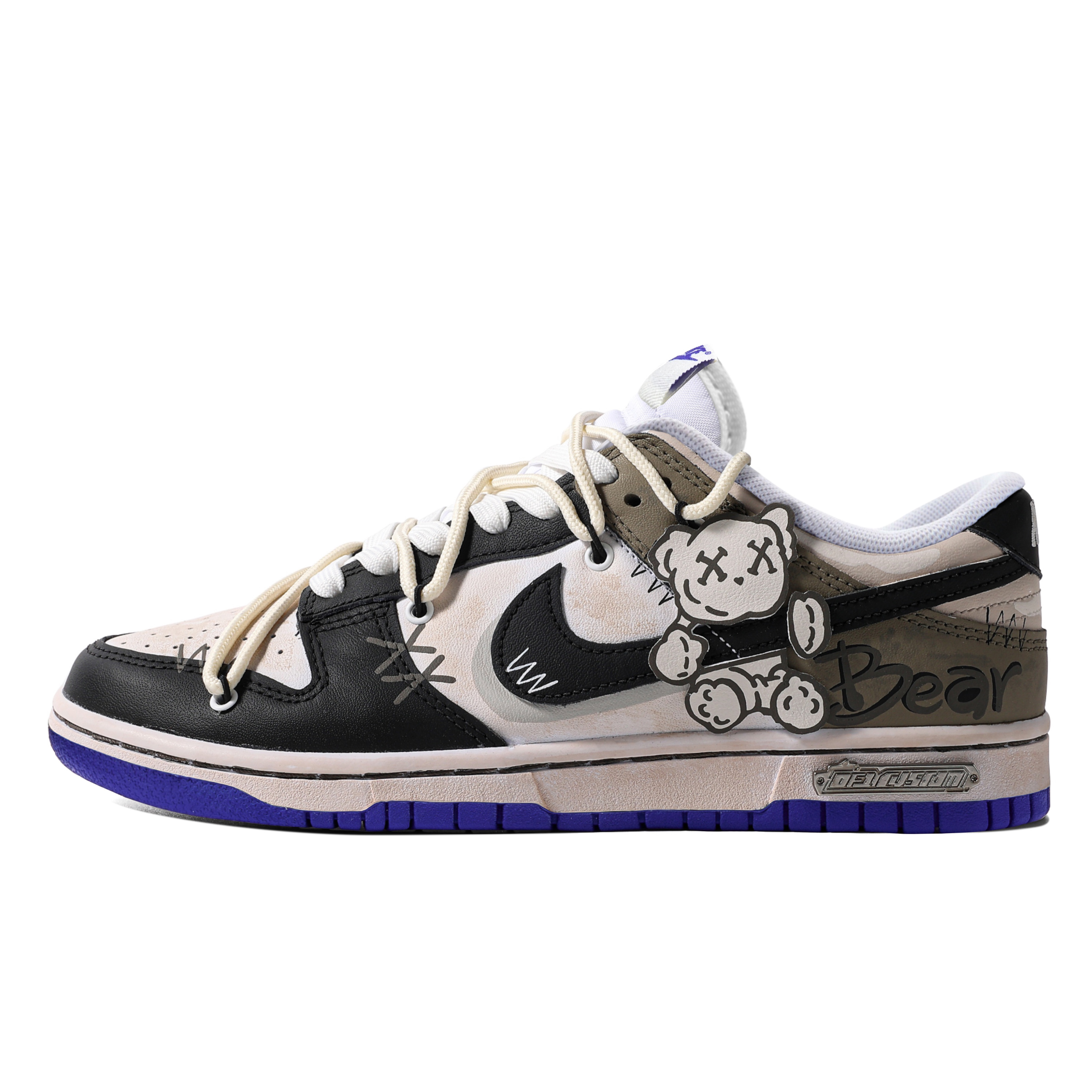 

Кроссовки Nike Dunk Skateboarding Shoes Men Low-top Black/Brown, черный/коричневый