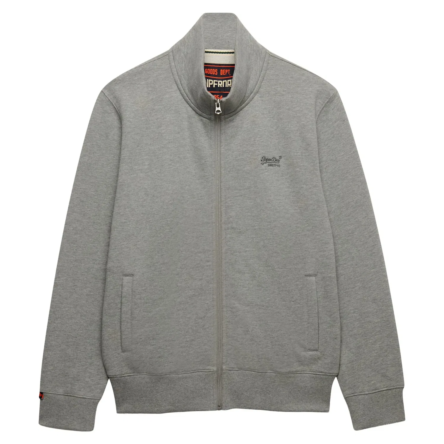 Спортивная куртка с воротником-стойкой Superdry, светло-серый
