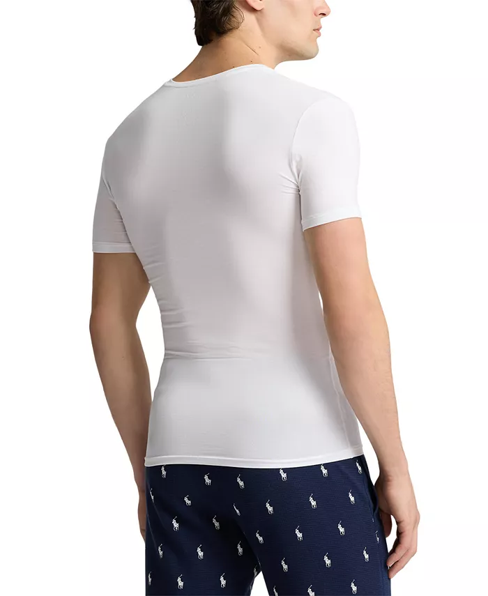 Мужские футболки с V-образным вырезом Perfect Flex, 2 шт Polo Ralph Lauren, белый — фото 3