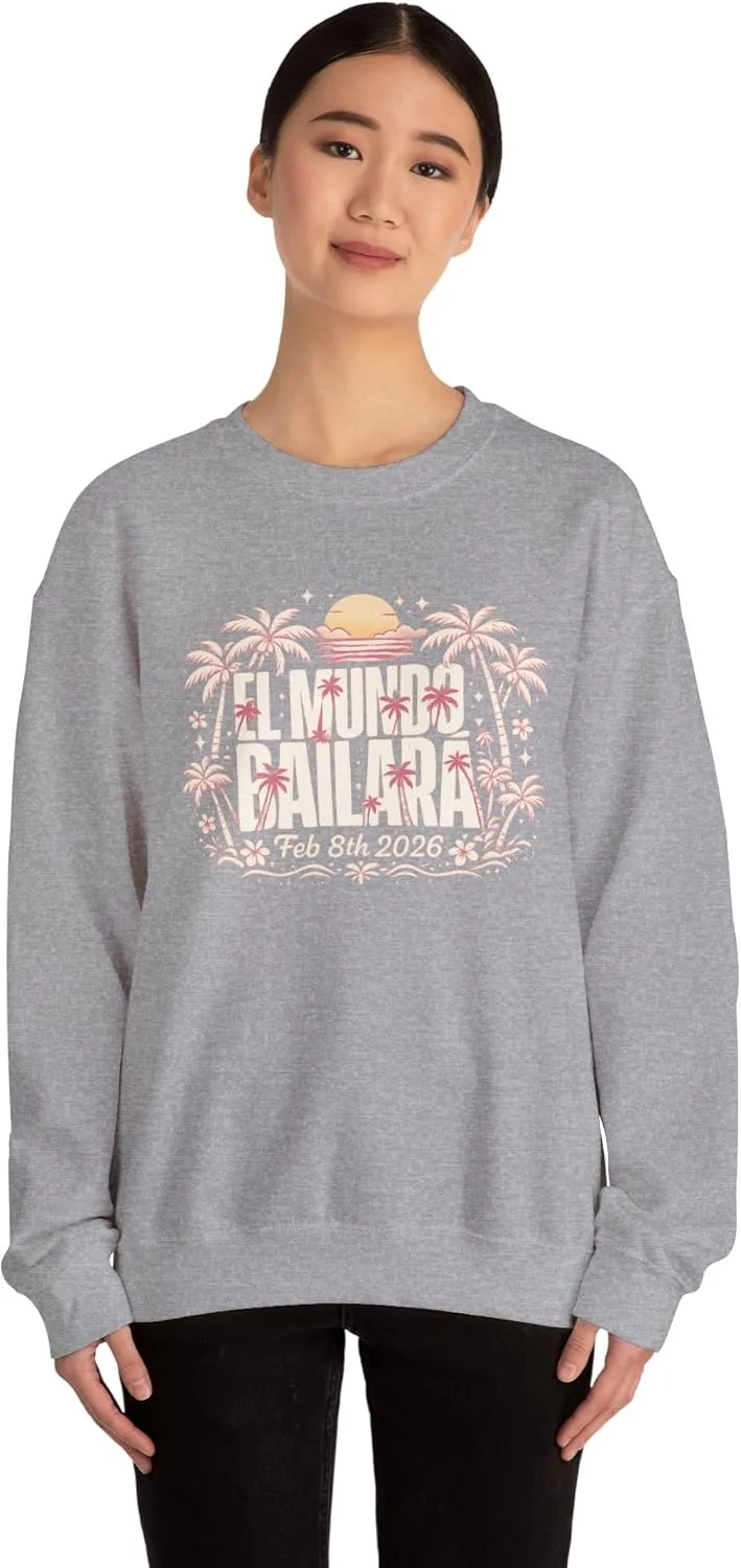 Толстовка Unisex Heavy Blend Crewneck с дизайном в стиле ретро и пальмами — фото 2