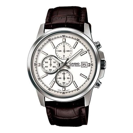 

Часы CASIO Edifice Waterproof Men Black/Silver Mens Brown Analog, коричневый