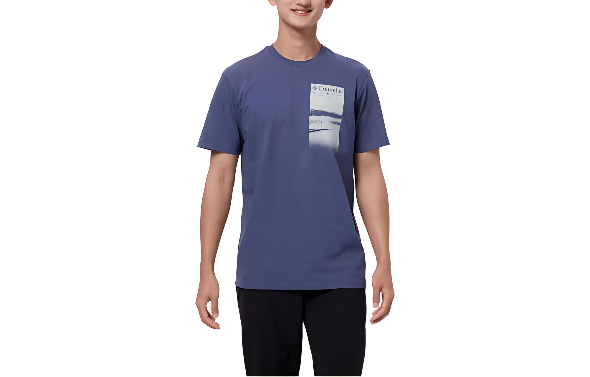 

Columbia Футболка мужская синяя, Синий, Columbia Футболка мужская синяя