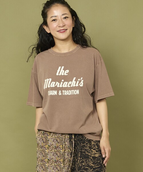 

Футболка с бархатным принтом Freada/Frida, коричневая