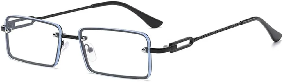 

Металлические солнцезащитные очки для женщин, модные желтые солнцезащитные очки в винтажном стиле хип-хоп, прямоугольные очки для мужчин KTUCN, Clearblack