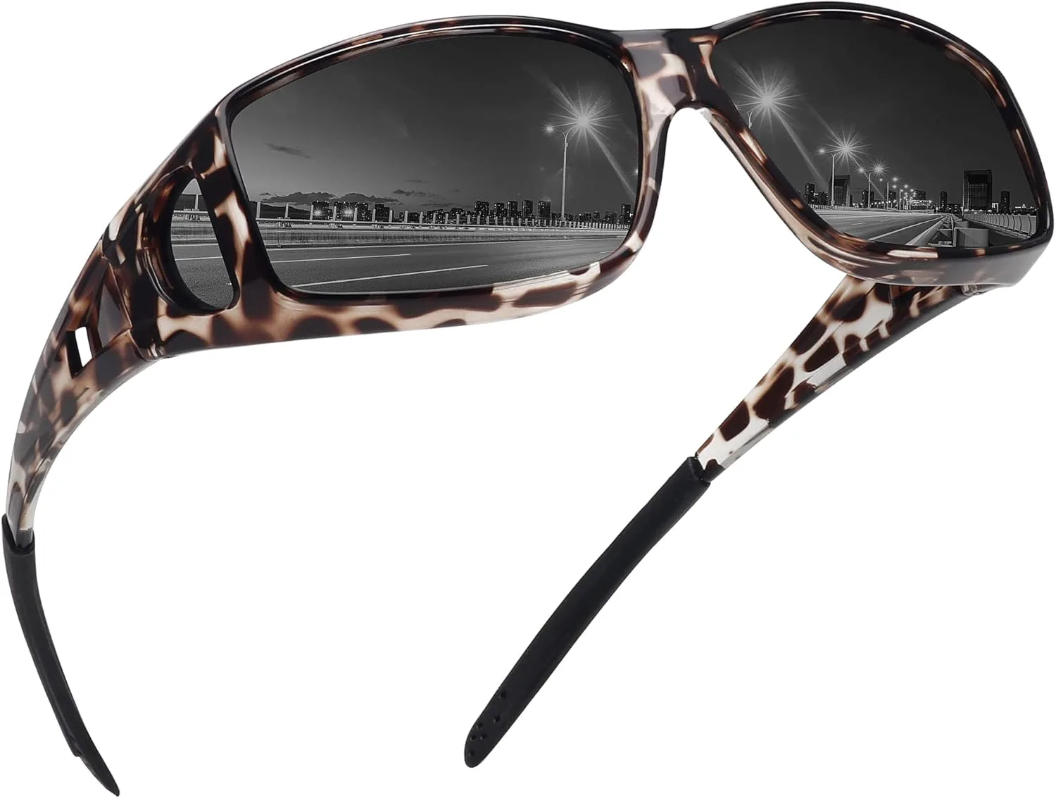 

Солнцезащитные очки MEETSUN Fit Over Glasses для мужчин и женщин, облегающие солнцезащитные очки с поляризованной защитой UV400, (Z1)gray Leopard Frame-gray Lens