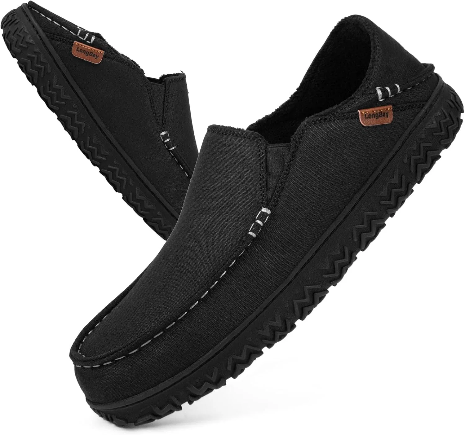 Тапочки мужские мокасины с памятью формы, Black LongBay