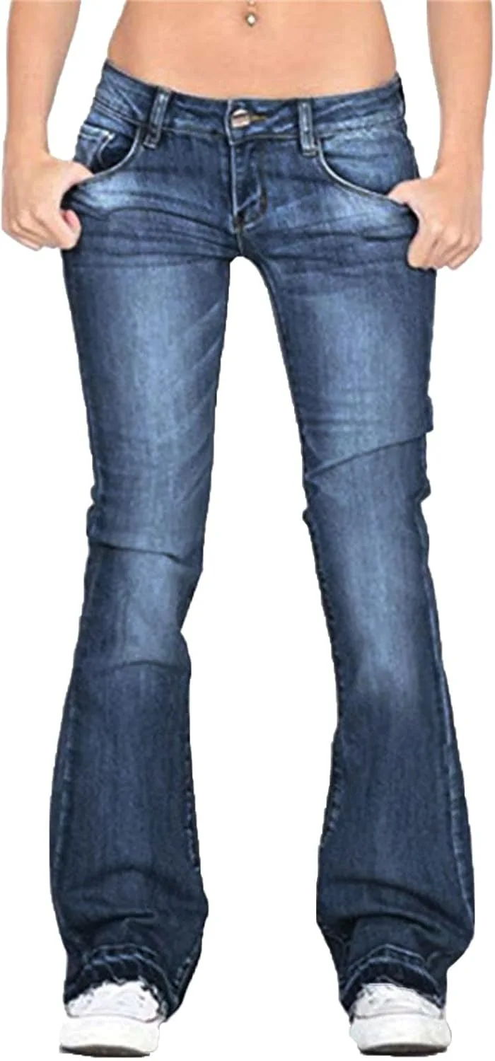 

Женские джинсы Skinny Girlfriend Stretchy Bell Bottom Bootcut Denim Pant Soluo