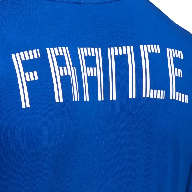 Футболка Adidas France Polo Ci TEE 697 унисекс синяя — фото 4