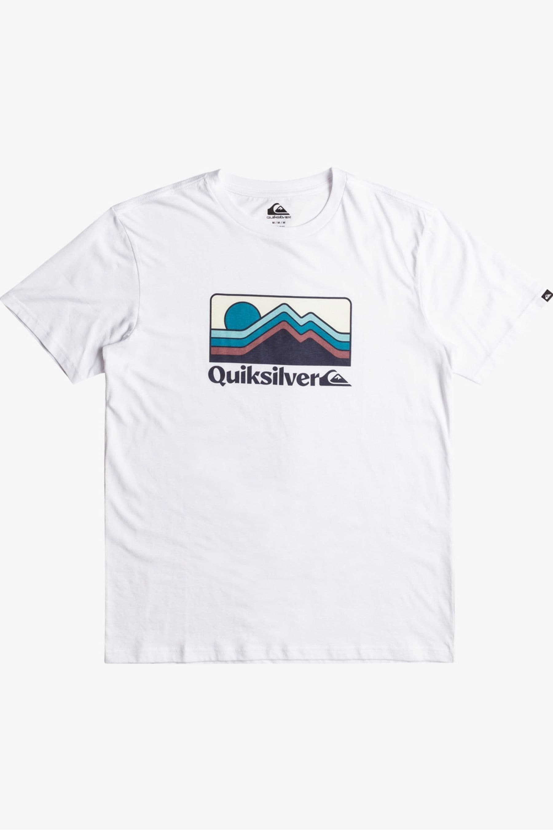 

Логотип градиентных гор футболка Quiksilver, белый