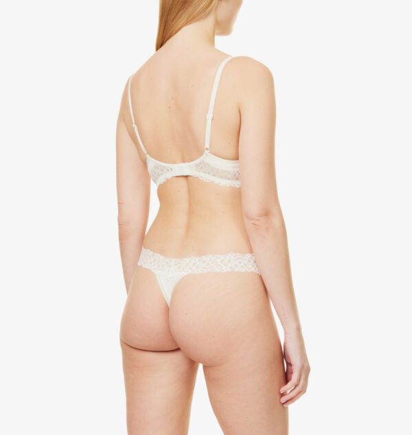 Бюстгальтер-Балконет Attraction Light Line с кружевной отделкой из эластичной ткани Calvin Klein, белый — фото 3