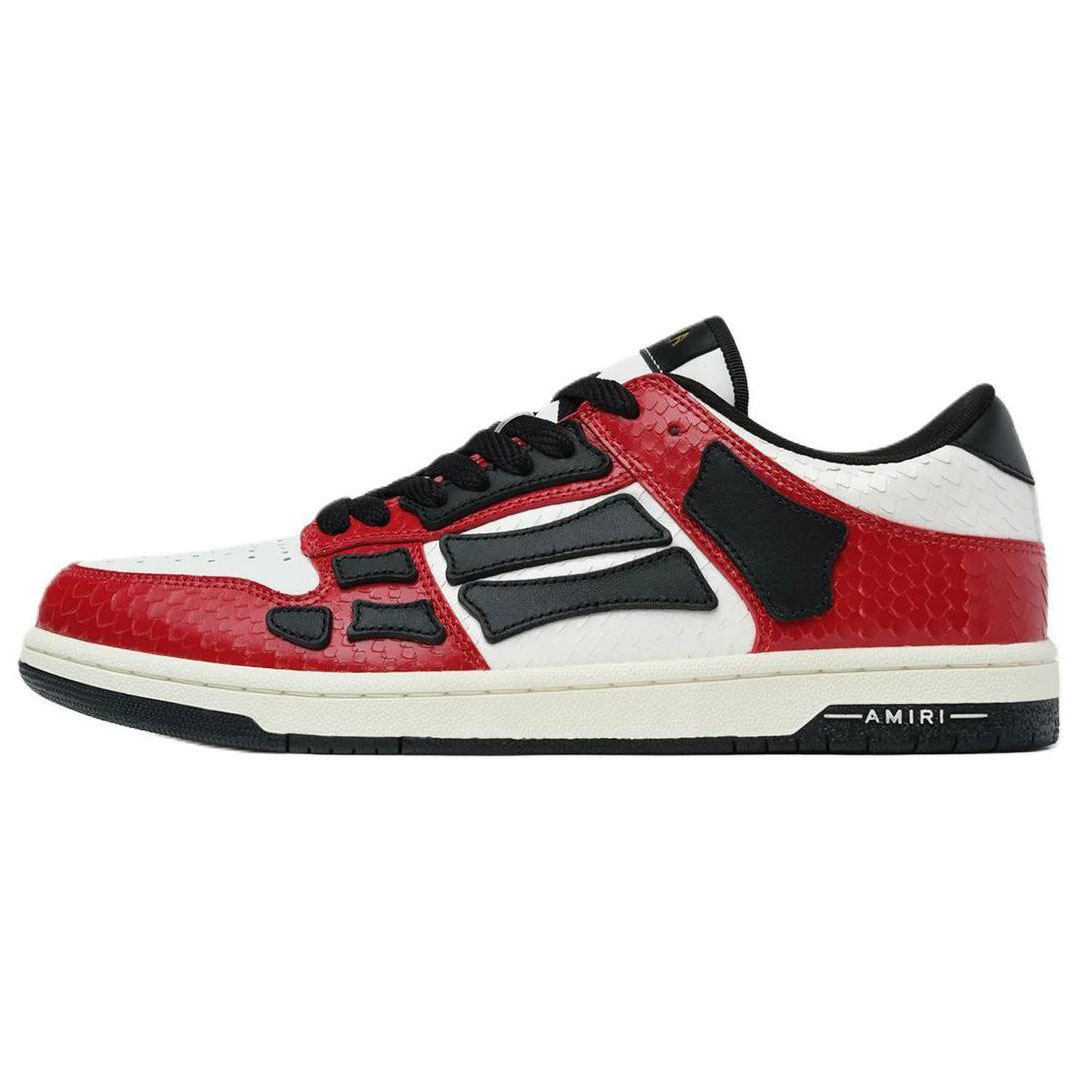 

AMIRI Скелетон топ лоу топ скейтборд обувь мужские красные