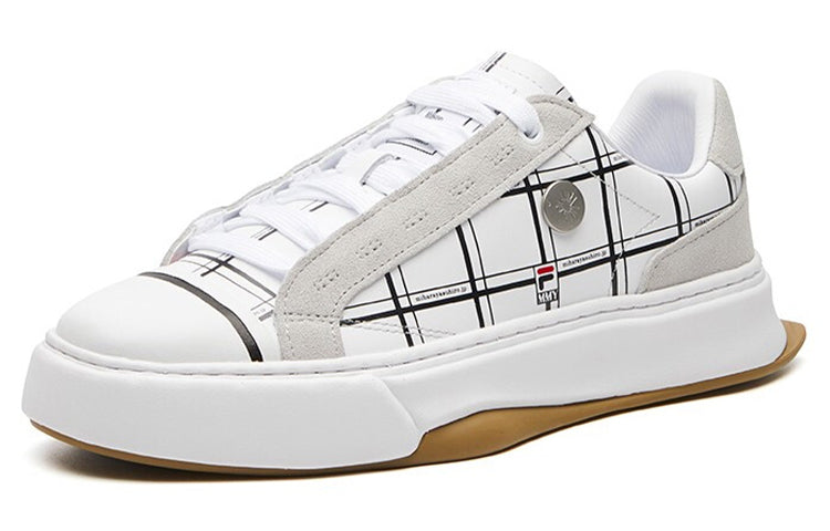 Кеды (WMNS) Fila Fusion Canvas Shoes 'White CheckeRed', белый — фото 2