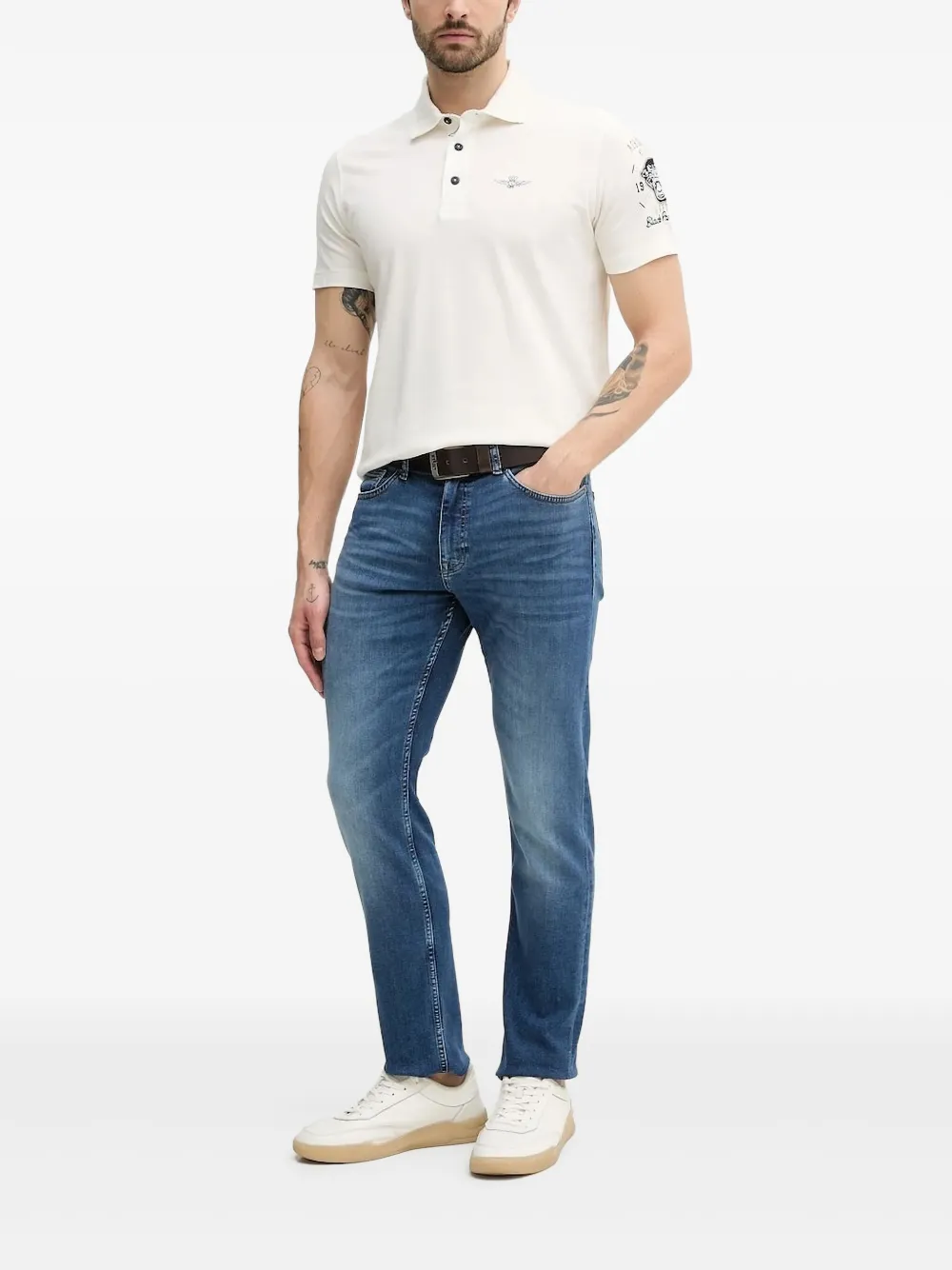 

Рубашка поло с короткими рукавами Aeronautica Militare, нейтральный