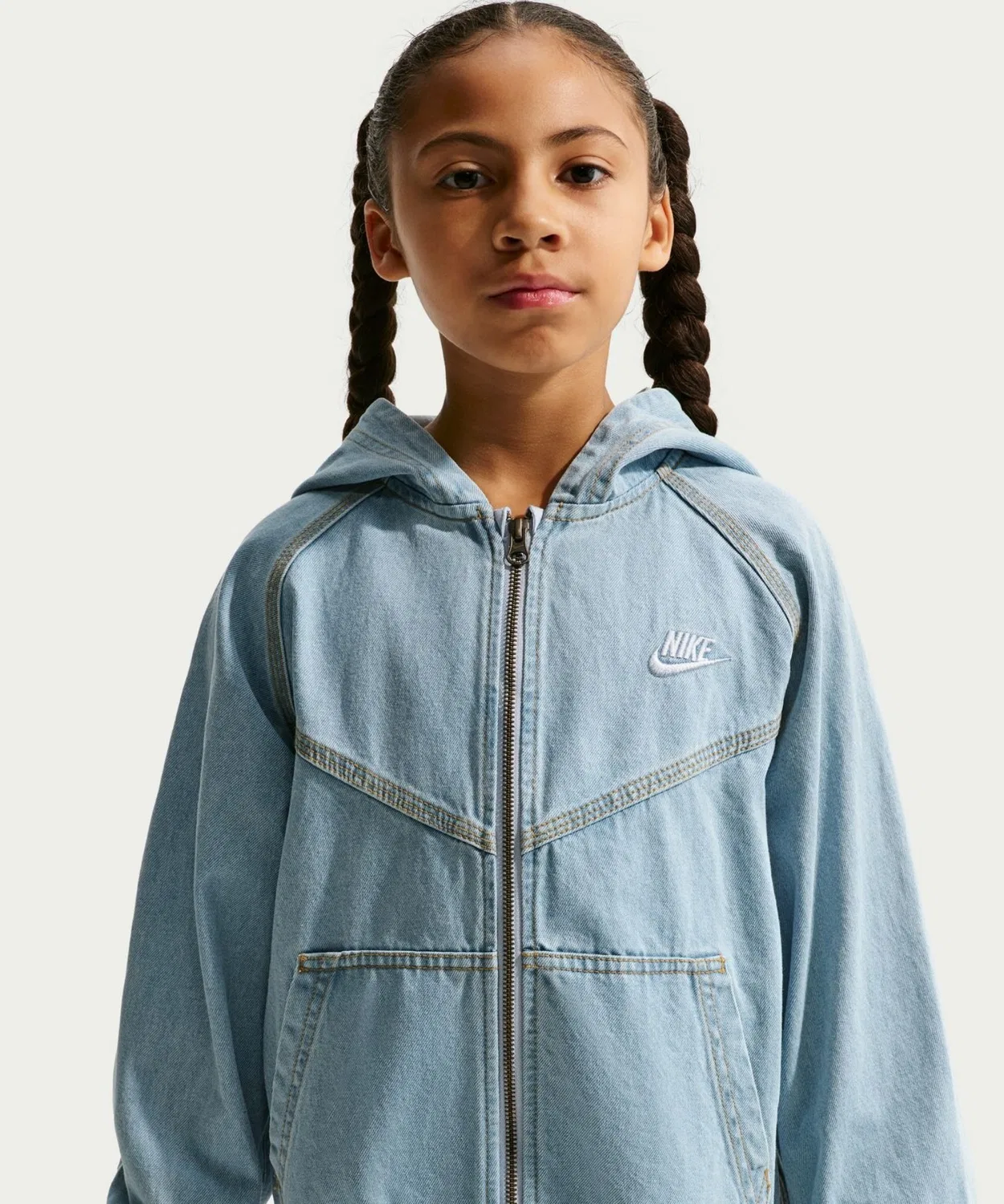 Куртка Nike Denim Full Zip Jacket для детей, синяя — фото 2