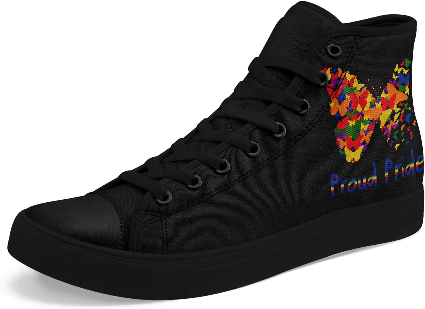 

Высокие кеды Rainbow на шнуровке - стильная обувь для мужчин и женщин, легкая повседневная обувь, подарок во имя равенства Awsole, черный/красный/желтый/оранжевый