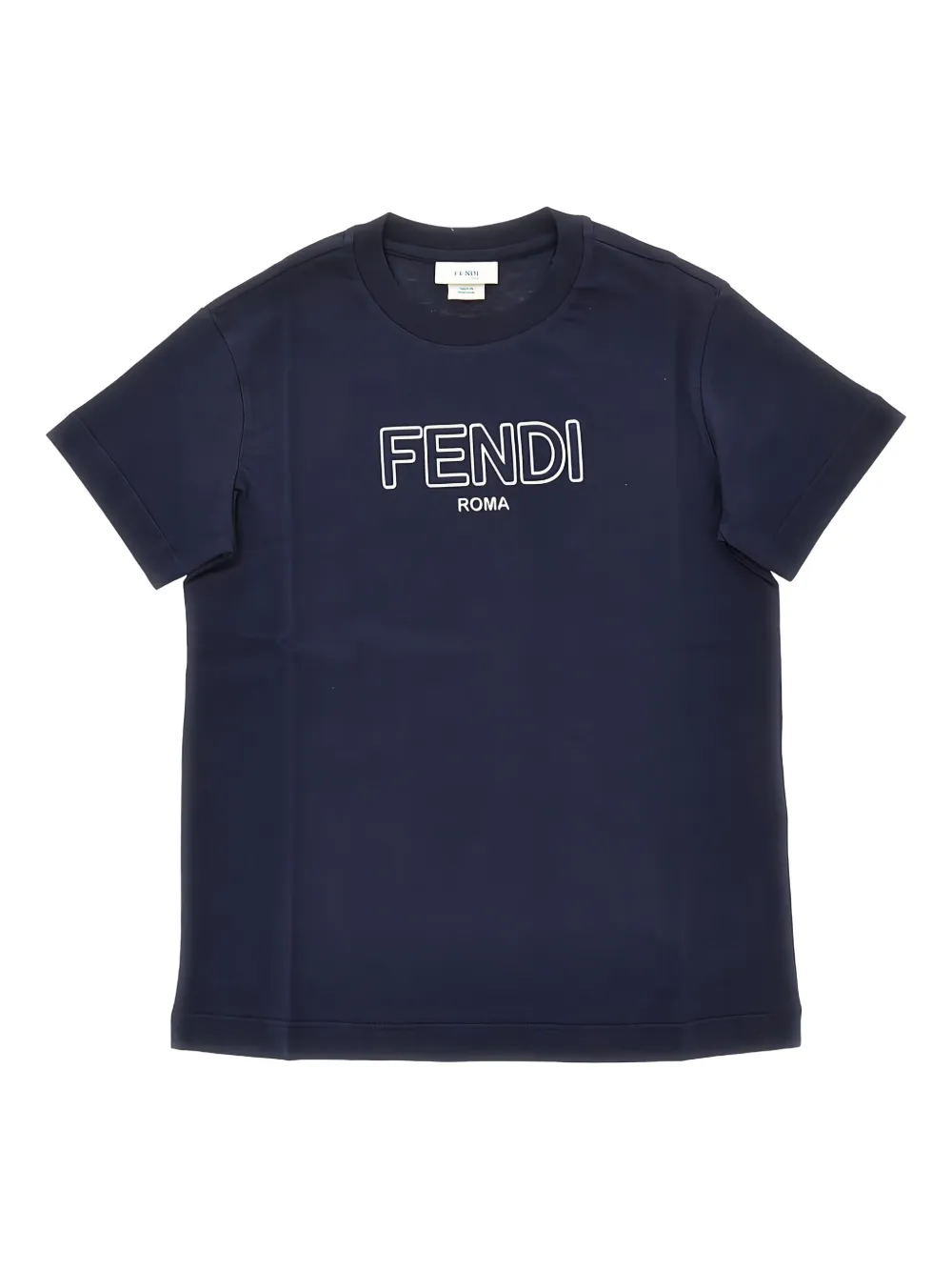 Футболка с логотипом Fendi Kids, синий