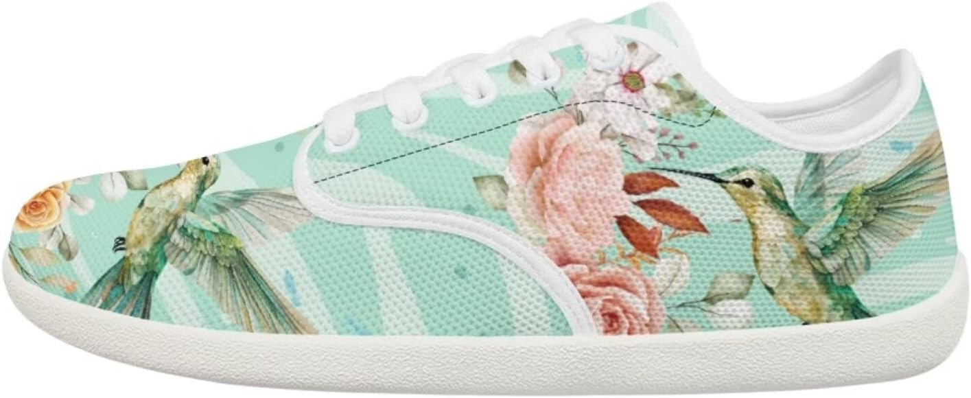 

Женские и подростковые кроссовки Forchrinse с декоративной бабочкой, широкие, для бега и тенниса, с нулевым перепадом, модные кроссовки с мягкой подошвой, Hummingbird Hibiscus