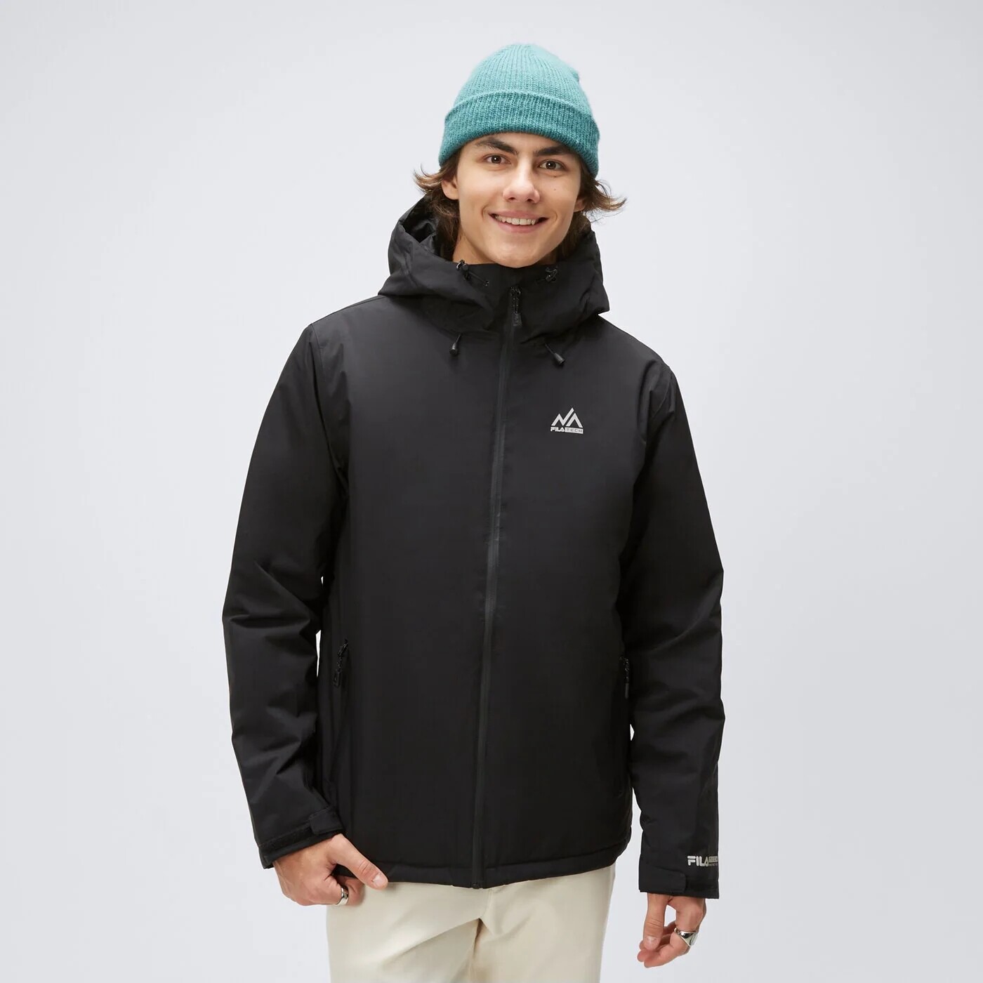 

Куртка зимняя Fila Lambros на молнии с капюшоном, черный