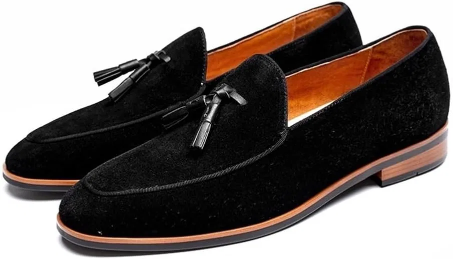 Лоферы мужские, повседневные, бренд неизвестен, модель Tassel Loafers, черный DHFIRUFSHLO — фото 2