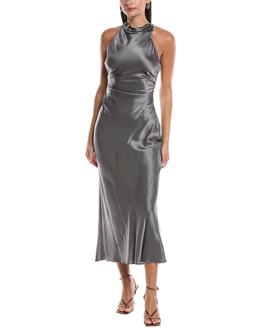 

O P T Нора Шелковое платье-комбинация OPT, Shale