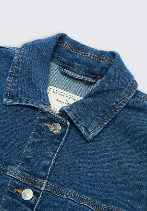 Джинсовая куртка mit из эластичного денима Tom Tailor, Mid Stone Bright Blue Denim — фото 3