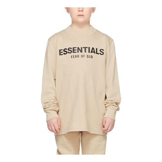 

Футболка (GS) Fear of God Essentials FW21 Beige/Linen Long Sleeve T-Shirt FOG-FW21-135
