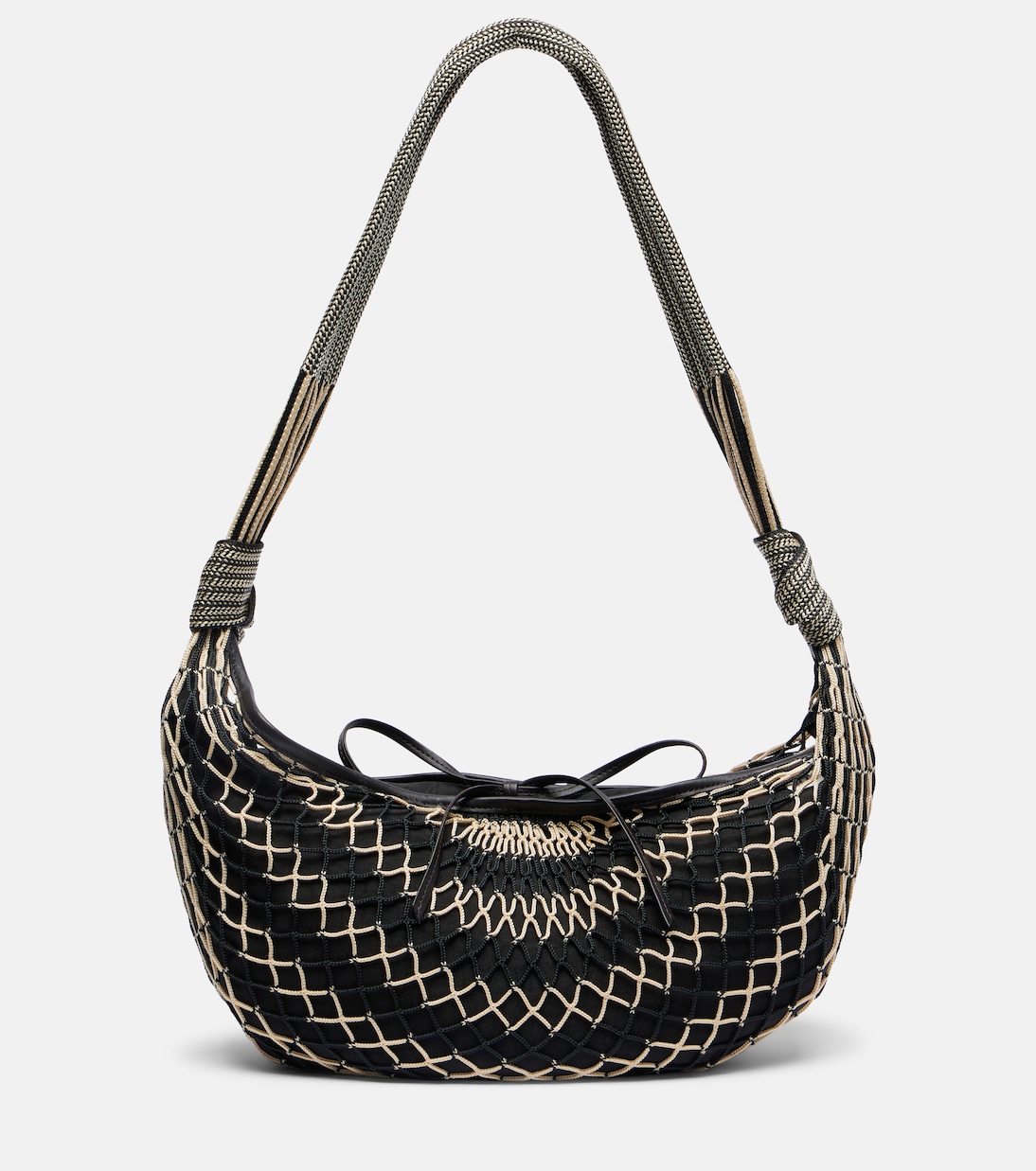 

x Filt Croissant сумка-мешок через плечо с сеткой Lemaire, Chevron Light Beige/Bla